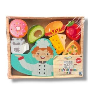 Creative Kids Chef Wood Puzzle Stack & Balance Set- NEW